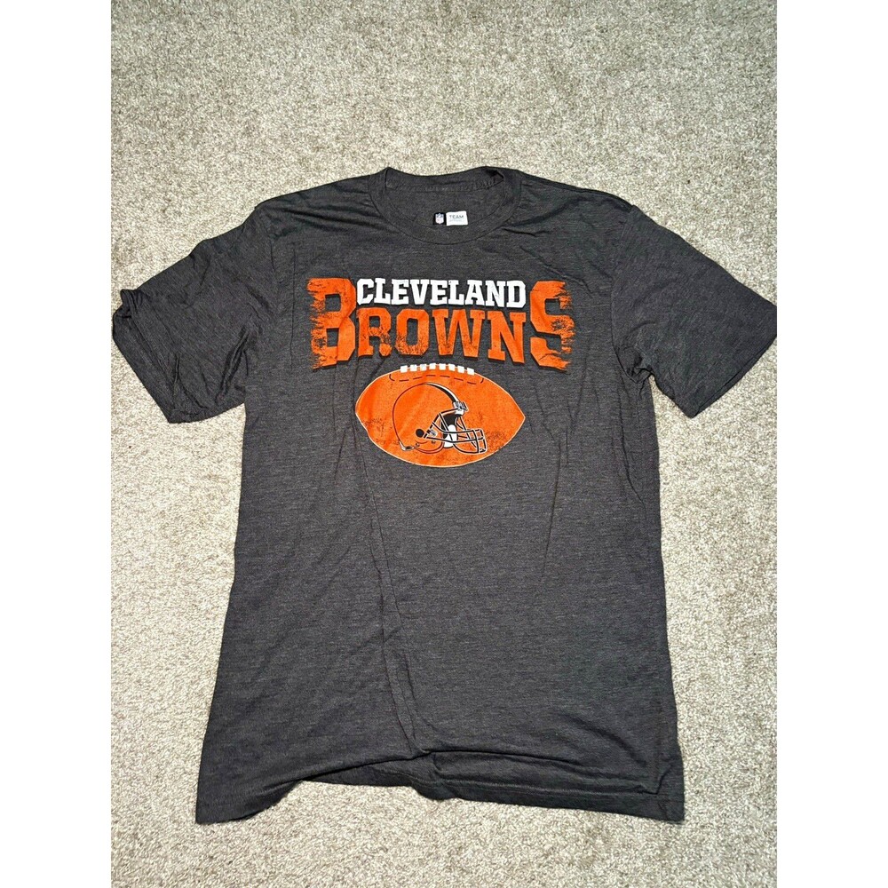 Team Apparel Cleveland Browns NFL Football Gray Long Sleeve Shirt Size L